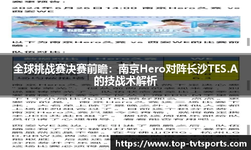 全球挑战赛决赛前瞻：南京Hero对阵长沙TES.A的技战术解析